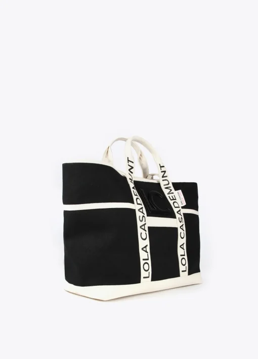 Shopper Canvas con asas logotipadas