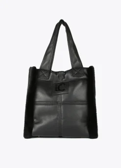 Shopper efecto piel y pelo