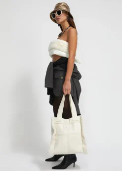 Shopper efecto piel y pelo