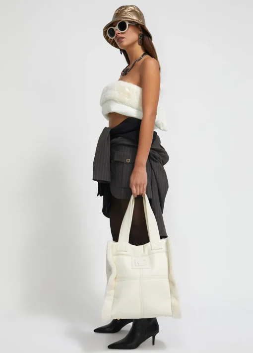 Shopper efecto piel y pelo
