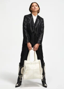Shopper efecto piel y pelo
