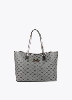 Shopper gris monograma