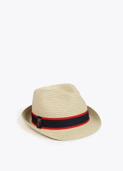 Sombrero de paja con cinta logotipada  - Lola Casademunt
