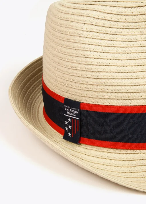 Sombrero de paja con cinta logotipada  - Lola Casademunt