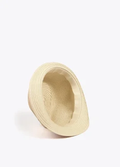 Sombrero de paja con cinta logotipada  - Lola Casademunt