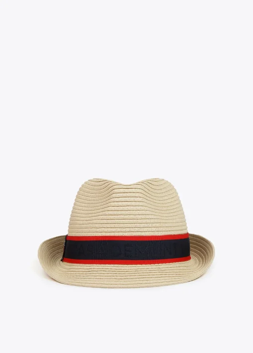 Sombrero de paja con cinta logotipada  - Lola Casademunt