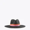 Sombrero efecto ráfia negro