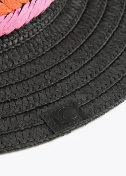 Sombrero efecto ráfia negro