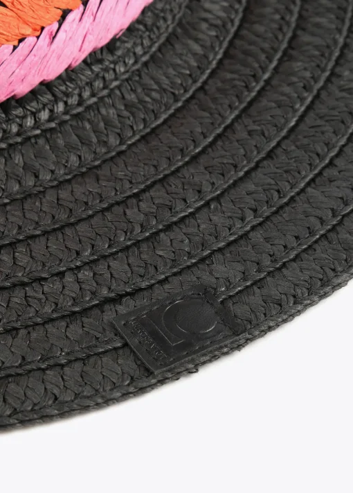 Sombrero efecto ráfia negro