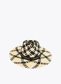 Sombrero trenzado bicolor