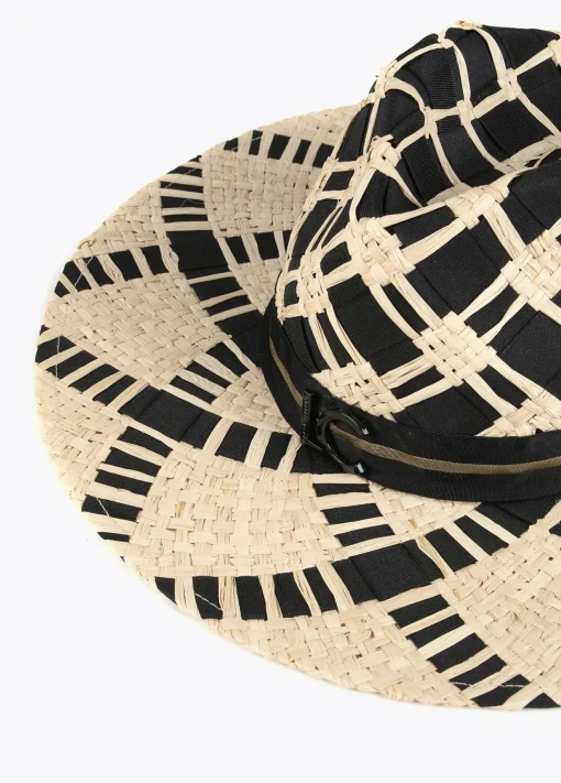 Sombrero trenzado bicolor
