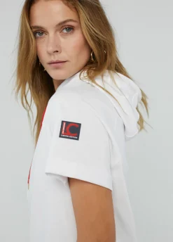 Sudadera manga corta blanca de algodón - Lola Casademunt
