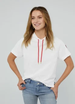 Sudadera manga corta blanca de algodón - Lola Casademunt