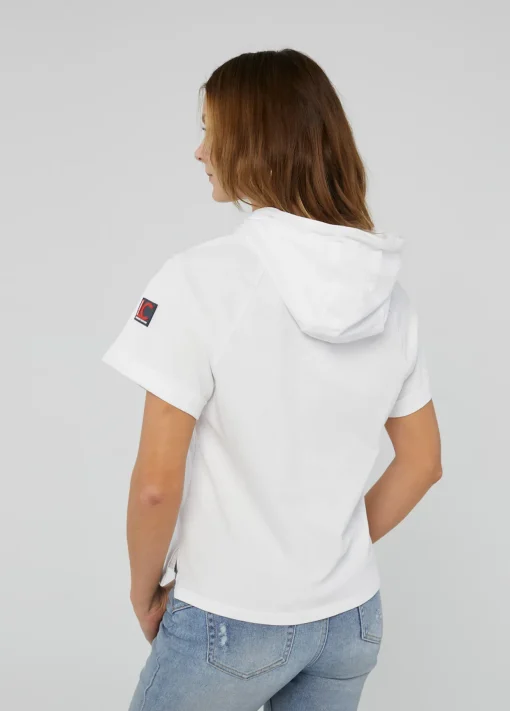 Sudadera manga corta blanca de algodón - Lola Casademunt