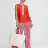 Top bicolor con aberturas