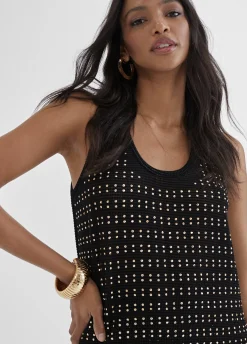 Top largo con piezas metalicas