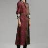 Vestido animal print combinado