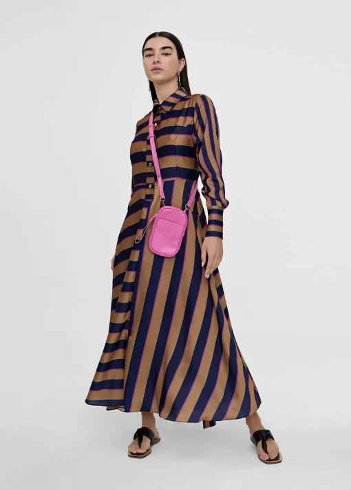 Vestido camisero de rayas