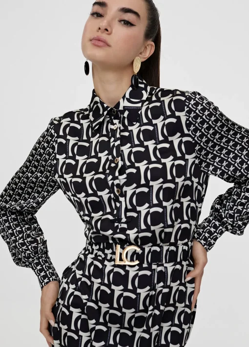 Vestido camisero monograma
