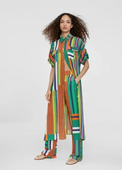 Vestido camisero multicolor