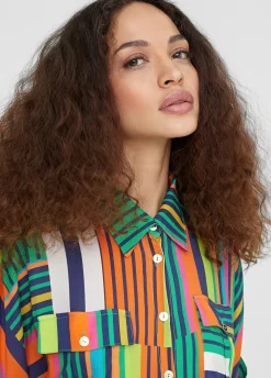 Vestido camisero multicolor