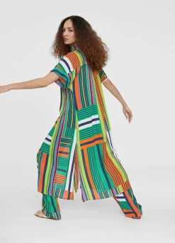 Vestido camisero multicolor