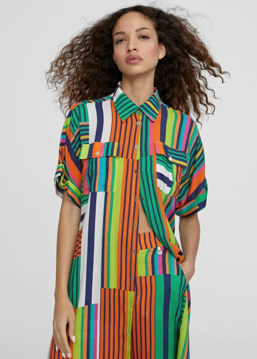 Vestido camisero multicolor