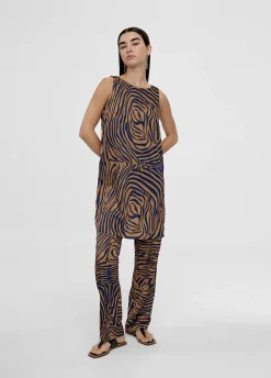 Vestido corto animal print cebra