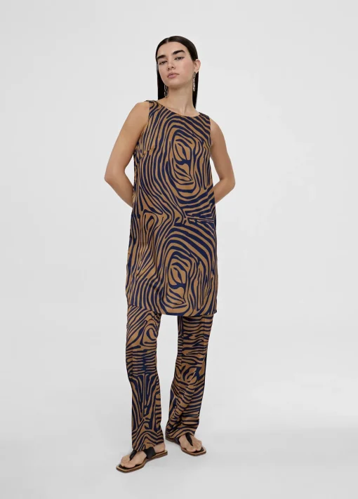 Vestido corto animal print cebra