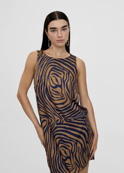 Vestido corto animal print cebra