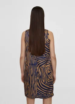 Vestido corto animal print cebra