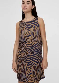 Vestido corto animal print cebra