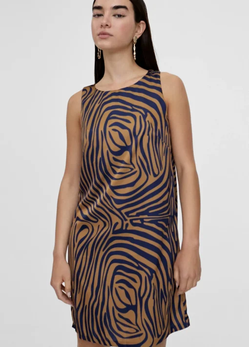 Vestido corto animal print cebra