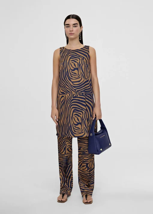 Vestido corto animal print cebra
