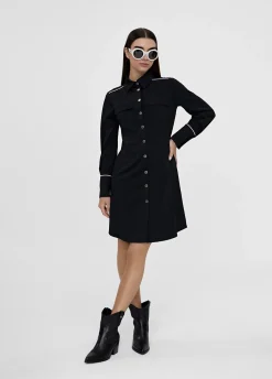 Vestido corto camisero ceñido