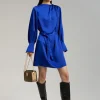 Vestido corto satinado