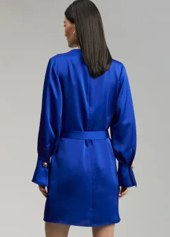 Vestido corto satinado