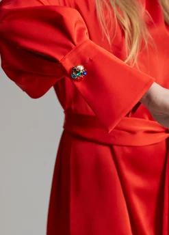 Vestido corto satinado