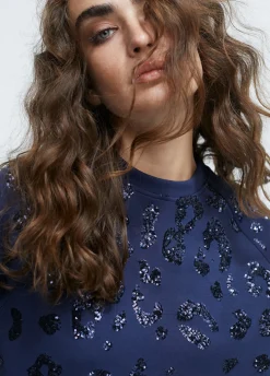 Vestido detalle lentejuelas