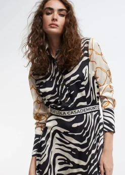 Vestido estampado zebra