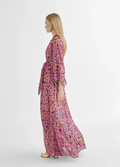 Vestido largo animal print color