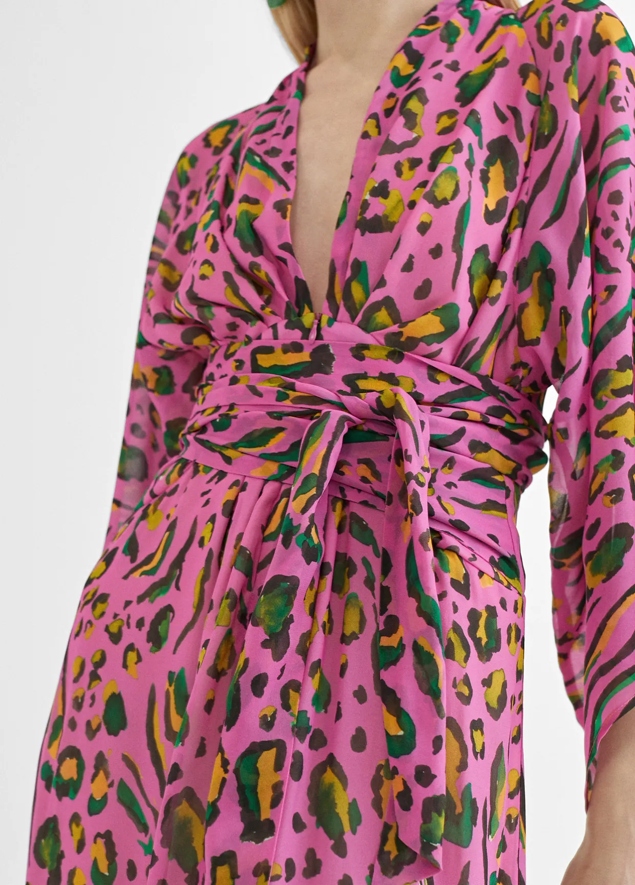 Vestido largo animal print color