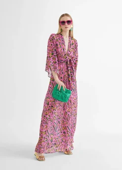 Vestido largo animal print color