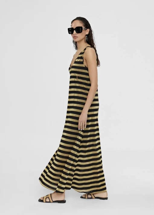 Vestido largo de rayas