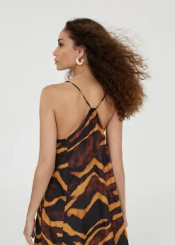 Vestido largo en estampado cebra