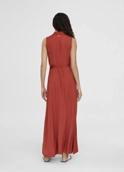 Vestido largo escote pico