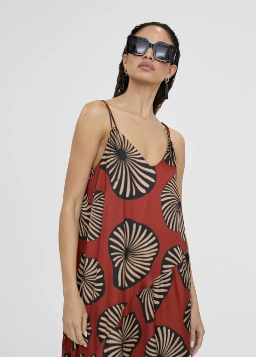 Vestido largo estampado