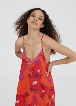 Vestido largo estampado floral