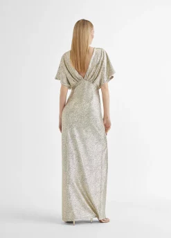 Vestido largo manga corta ancha