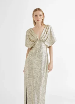 Vestido largo manga corta ancha